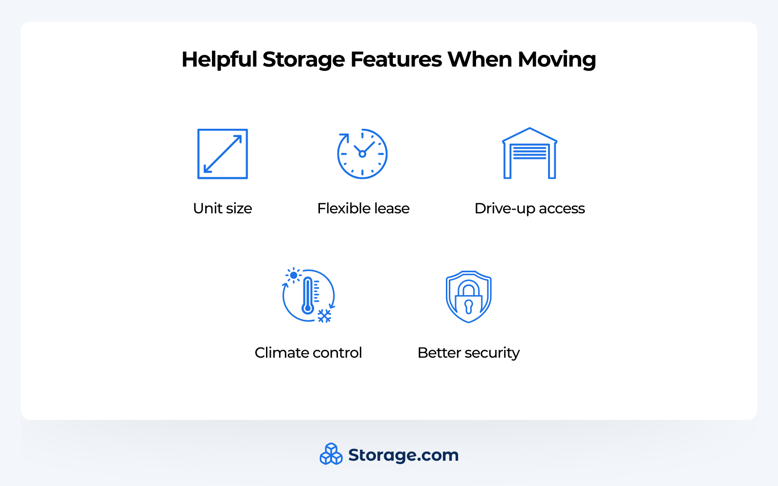 helpful storage features when moving