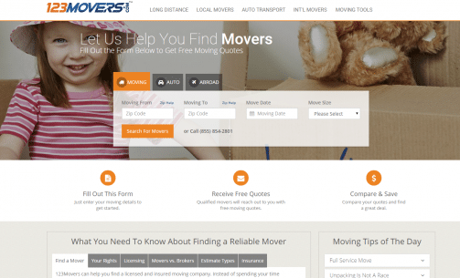 123movers.com screen shot