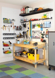 organized garage space