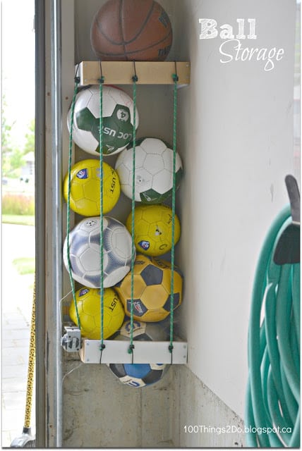 ball rack on wall