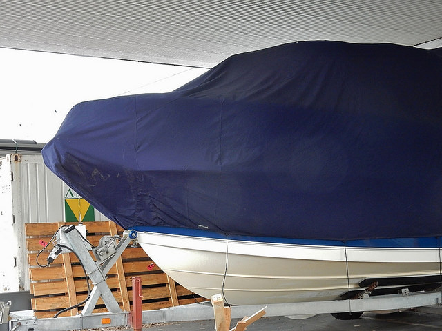 boat in garage