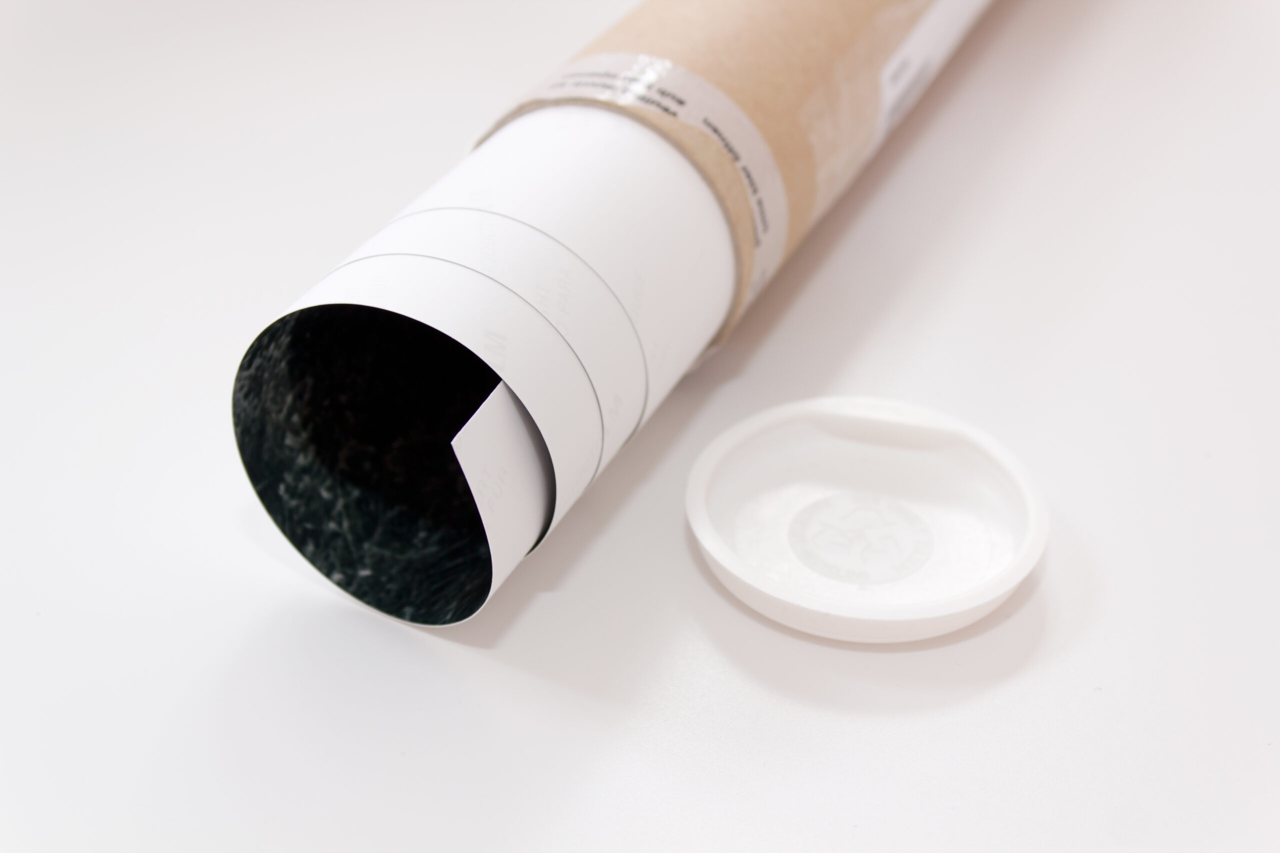 Poster stored in a poster tube