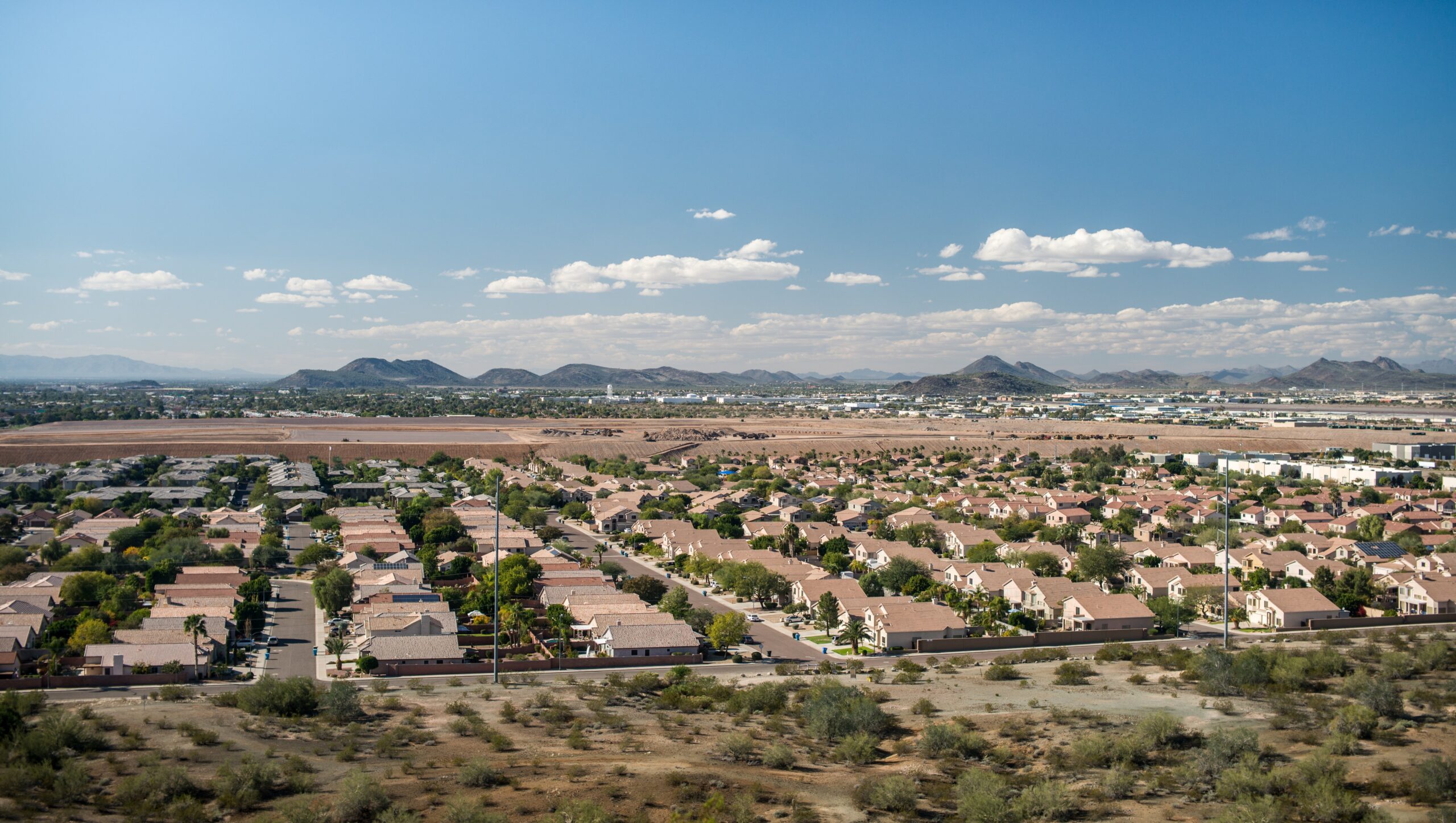 Aerial shot of Deer Valley in Arizona