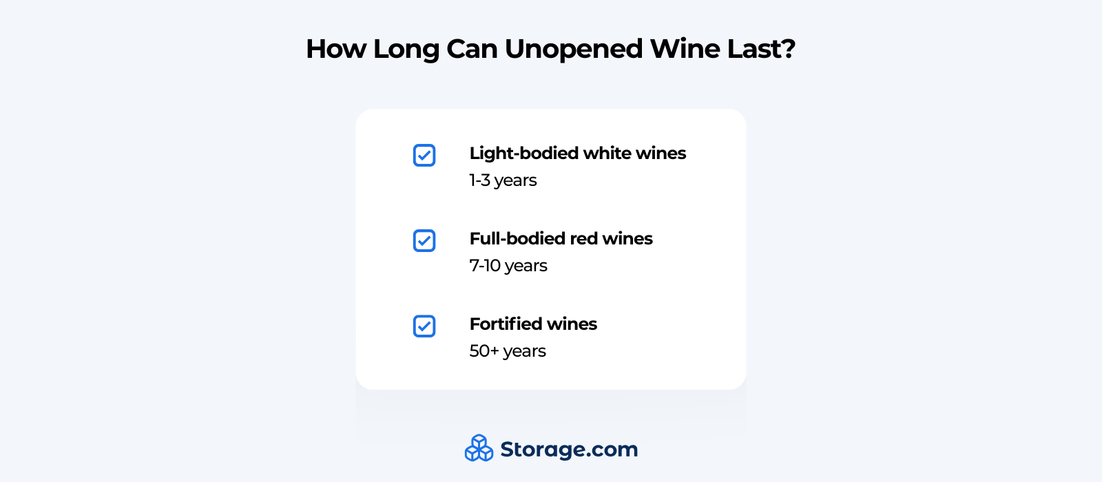 3 types of wines and how long they last unopened