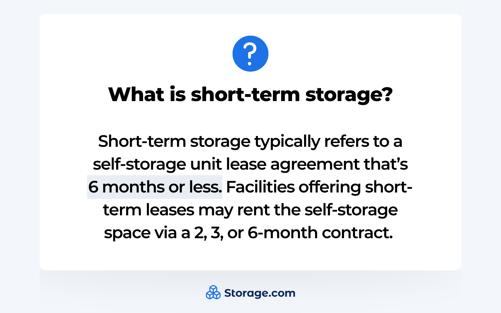 Definition of short-term storage