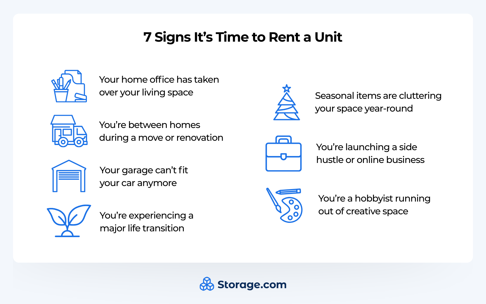 7 signs to rent a storage unit