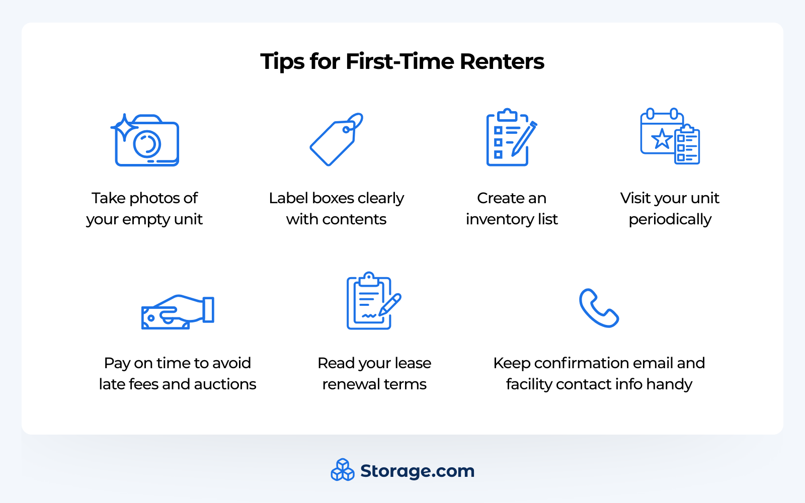 Tips for first-time storage renters
