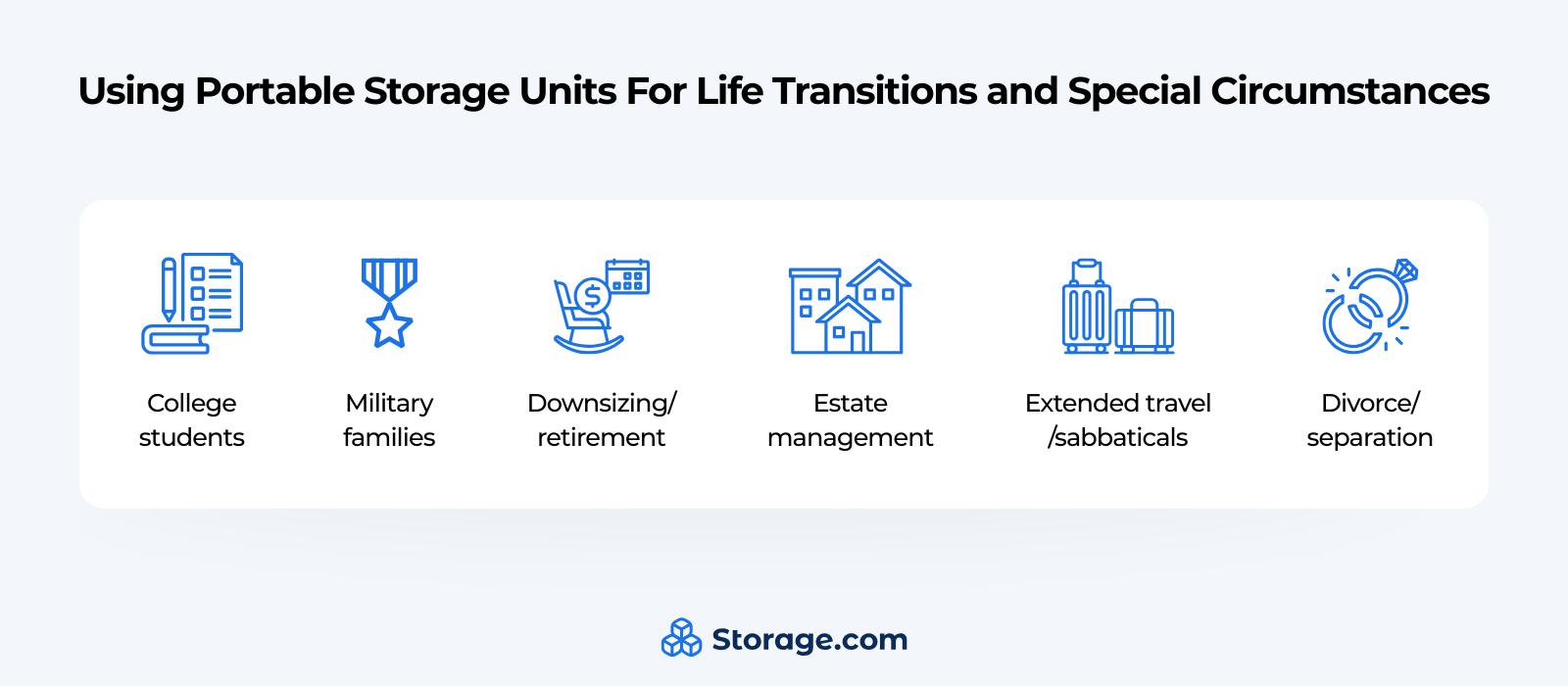 6 life transitions to use portable storage containers