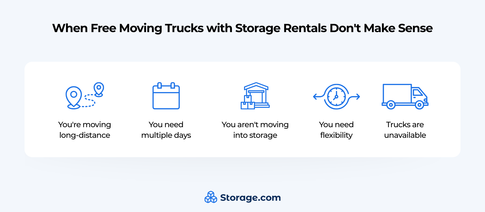 Situations when opting for a free moving truck is not optimal