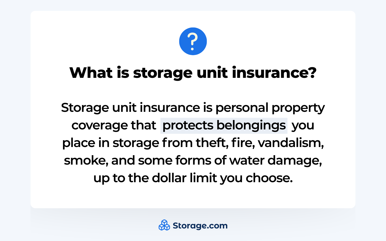 Definition of storage unit insurance