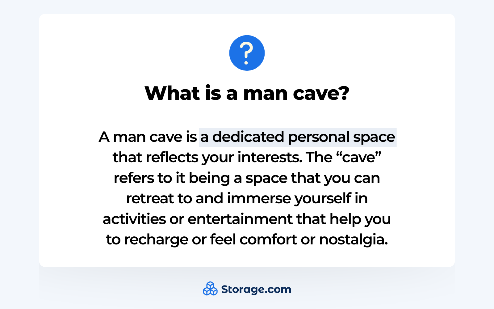 definition of a man cave