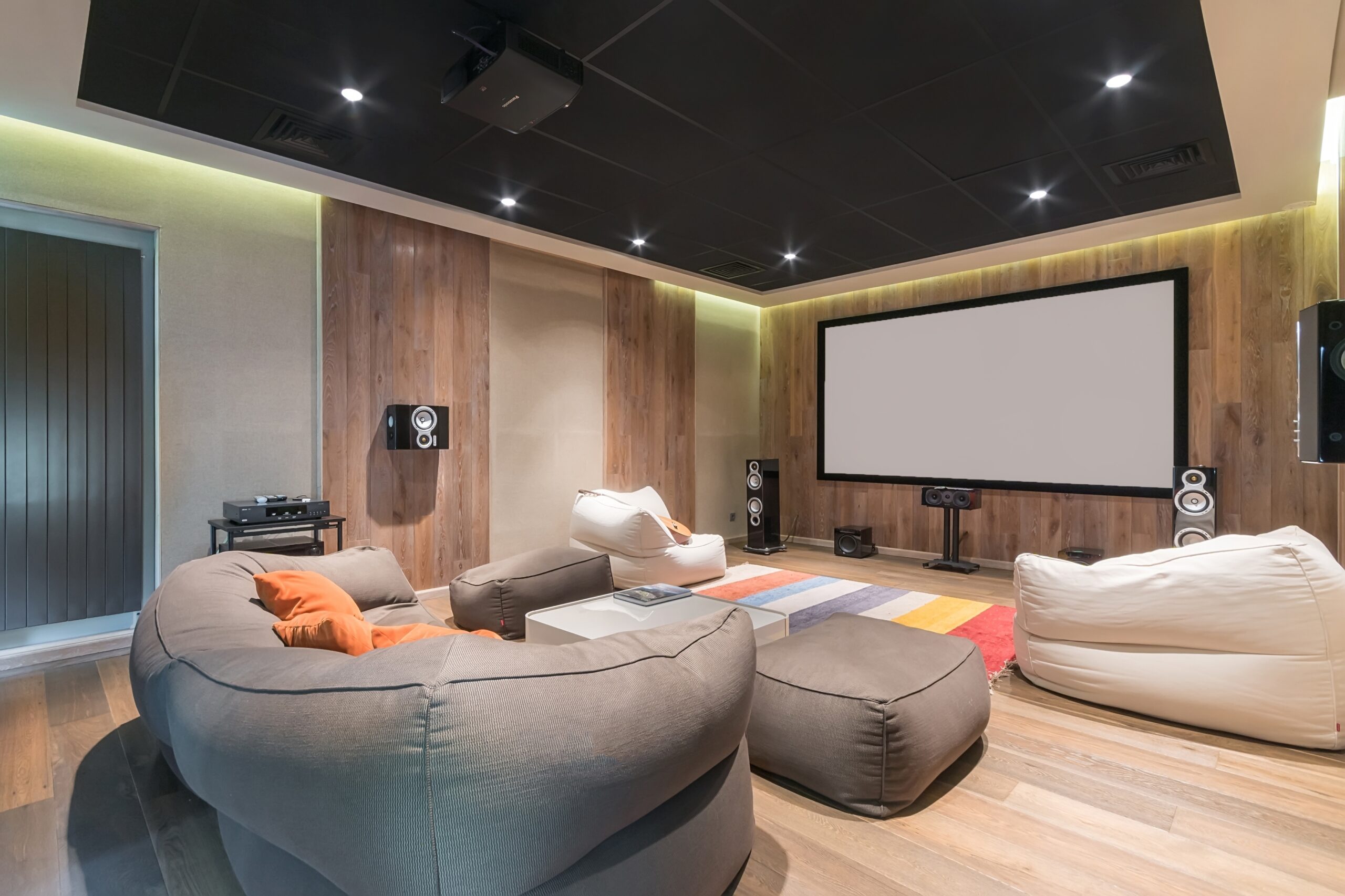 Mancave garage ideas - home theater