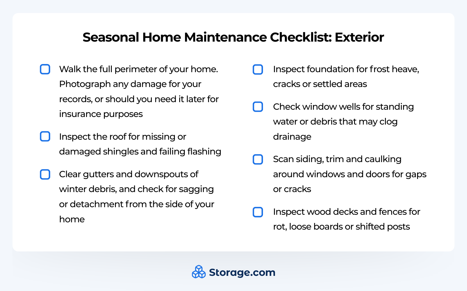 Spring home maintenance checklist: Exterior